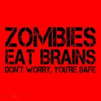 Zombies Eat Brains Dont Worry Youre Safe Funny Santa Hat thumb 1