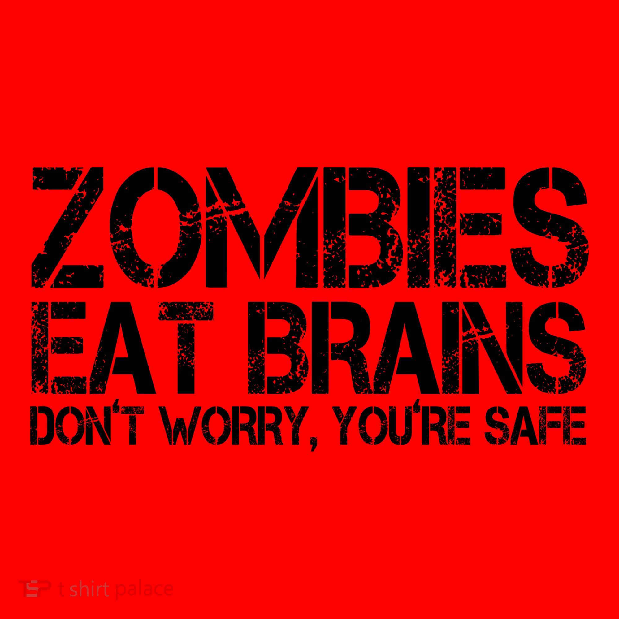 Zombies Eat Brains Dont Worry Youre Safe Funny Santa Hat