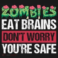 Zombies Eat Brains For Halloween Cute Gift Doggie Tank thumb 4