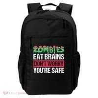 Zombies Eat Brains For Halloween Cute Gift Backpack thumb 0
