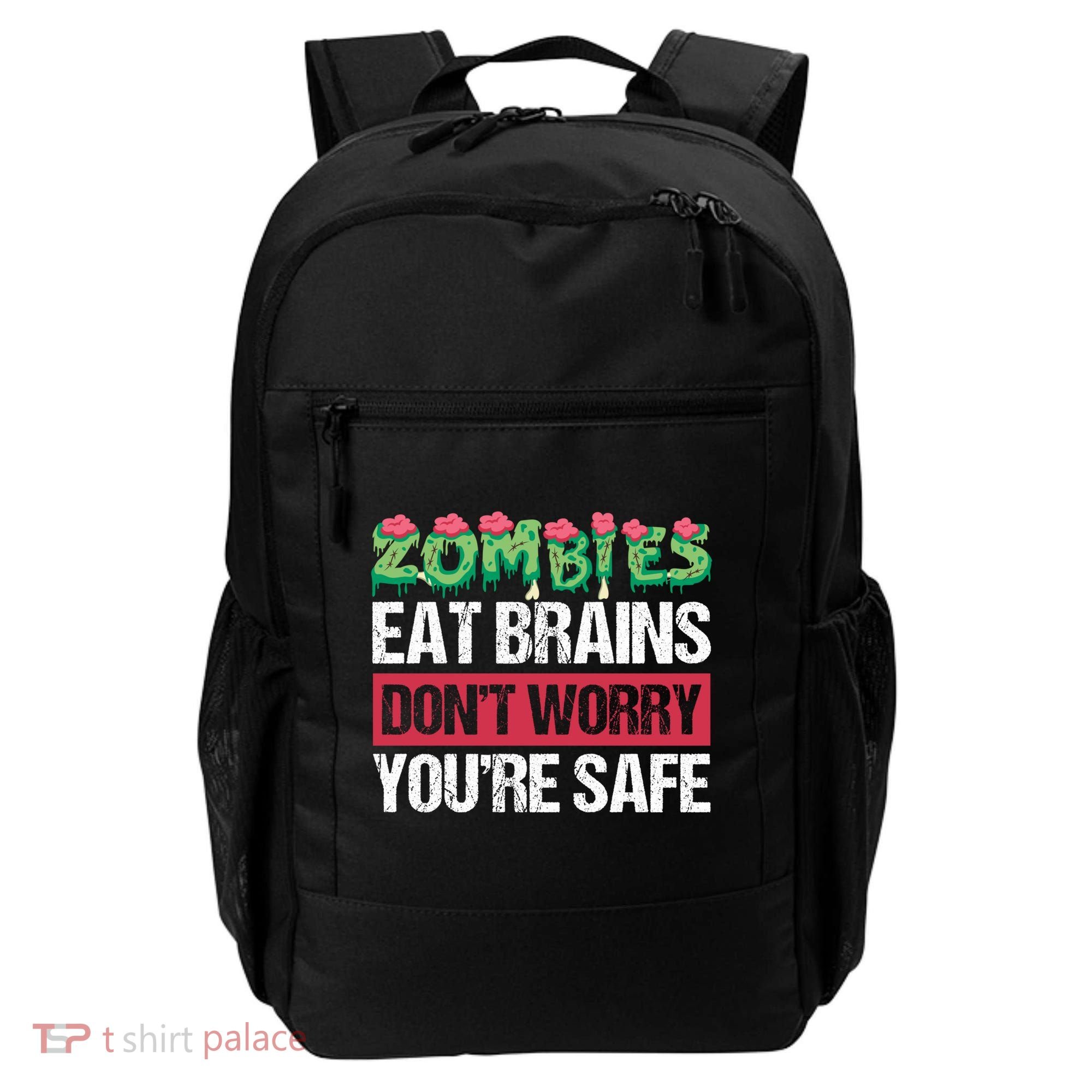 Zombies Eat Brains For Halloween Cute Gift Backpack