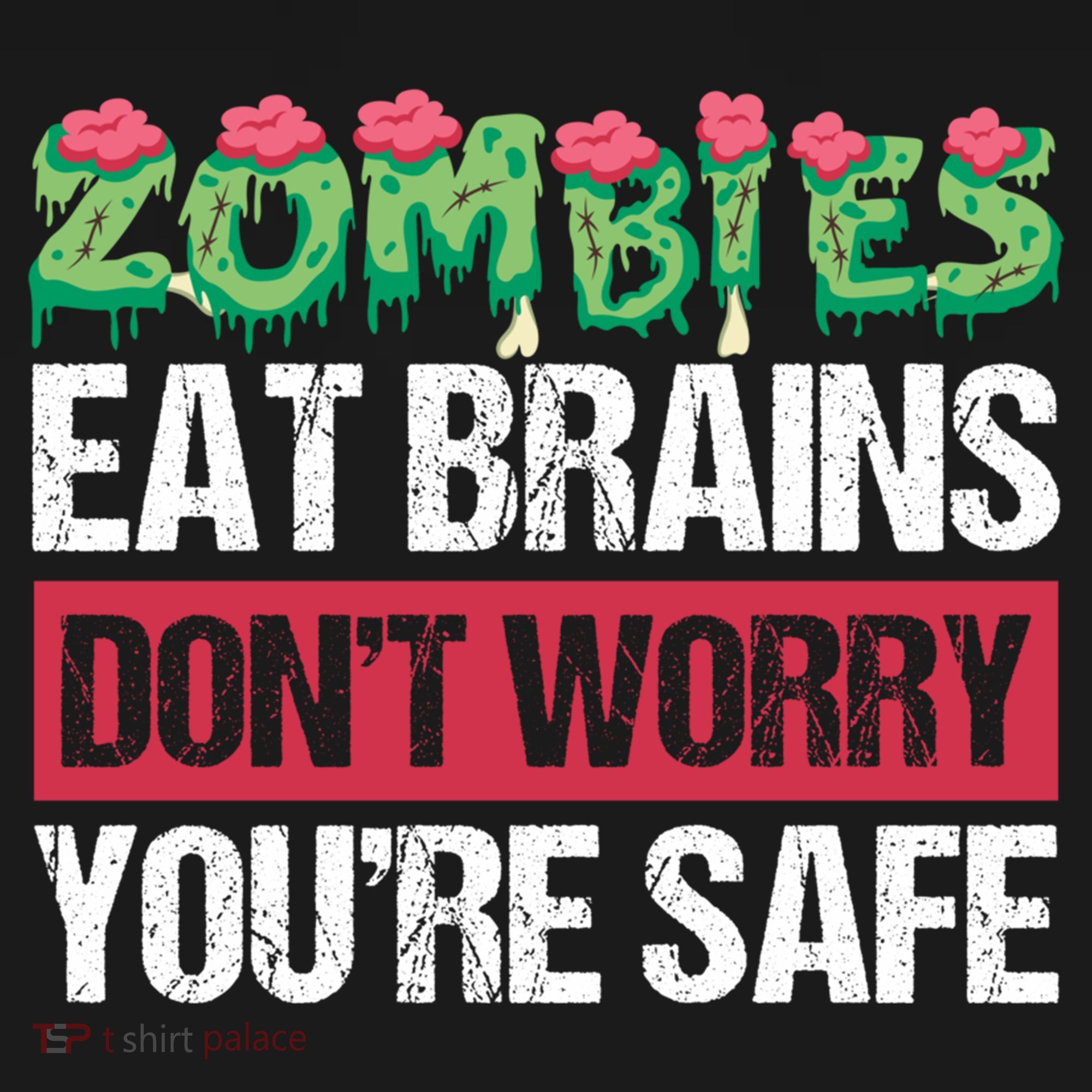 Zombies Eat Brains For Halloween Cute Gift Women's Hoodie