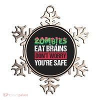 Zombies Eat Brains For Halloween Cute Gift Ornament thumb 0