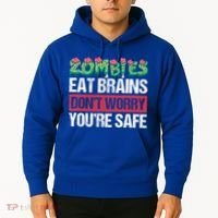 Zombies Eat Brains For Halloween Cute Gift Hoodie thumb 2