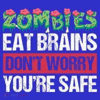 Zombies Eat Brains For Halloween Cute Gift Coaster thumb 2