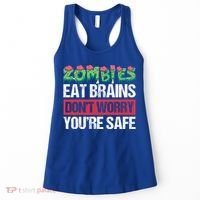 Zombies Eat Brains For Halloween Cute Gift Women's Tank Top thumb 0