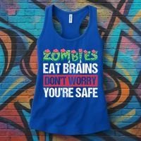 Zombies Eat Brains For Halloween Cute Gift Women's Tank Top thumb 3