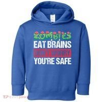 Zombies Eat Brains For Halloween Cute Gift Toddler Hoodie thumb 0
