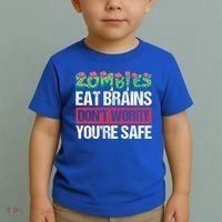 Zombies Eat Brains For Halloween Cute Gift Toddler T-Shirt thumb 2
