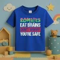 Zombies Eat Brains For Halloween Cute Gift Toddler T-Shirt thumb 3