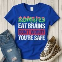 Zombies Eat Brains For Halloween Cute Gift Women's T-Shirt thumb 3