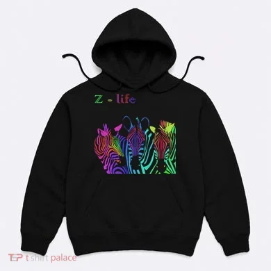 Zebra Life Z Three Zebras Hoodie