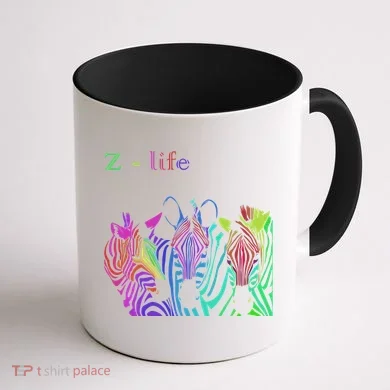 Zebra Life Z Three Zebras Coffee Mug back