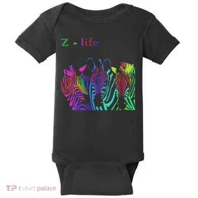 Zebra Life Z Three Zebras Baby Bodysuit