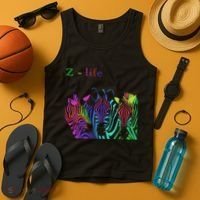 Zebra Life Z Three Zebras Tank Top thumb 4