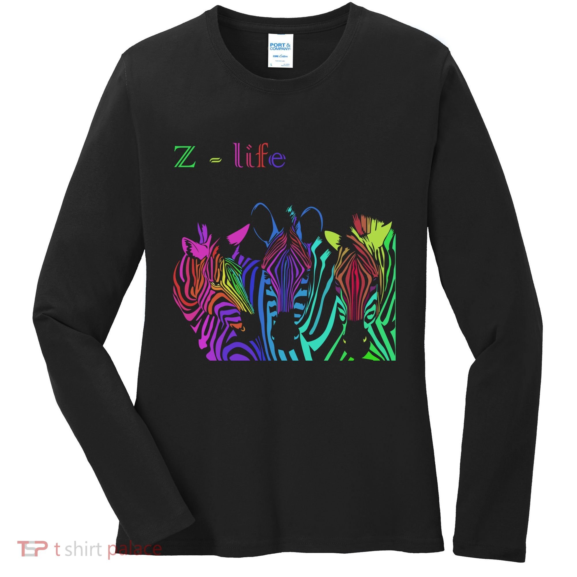 Zebra Life Z Three Zebras Women's Long Sleeve Shirt