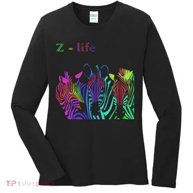 Zebra Life Z Three Zebras Women's Long Sleeve Shirt