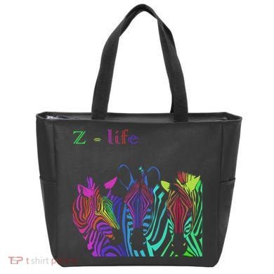 Zebra Life Z Three Zebras Tote Bag