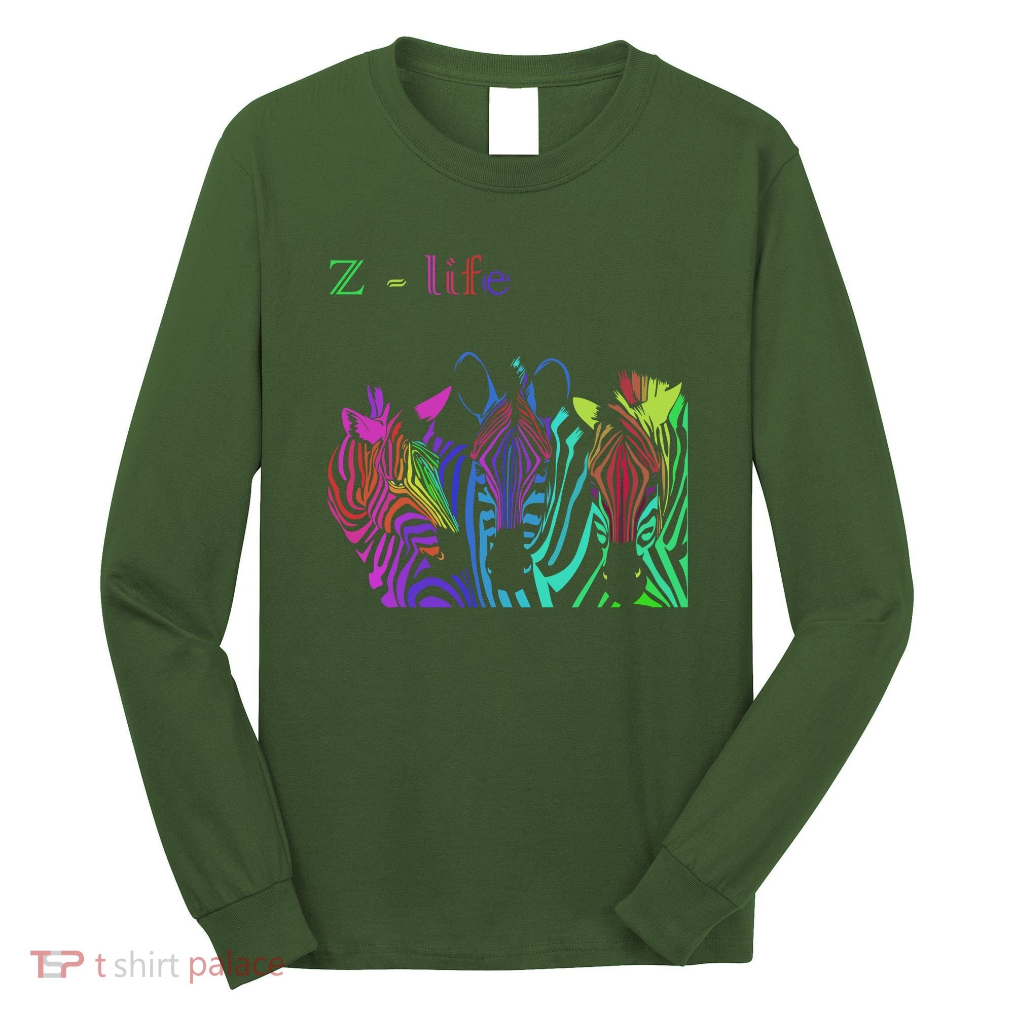 Zebra Life Z Three Zebras Long Sleeve Shirt