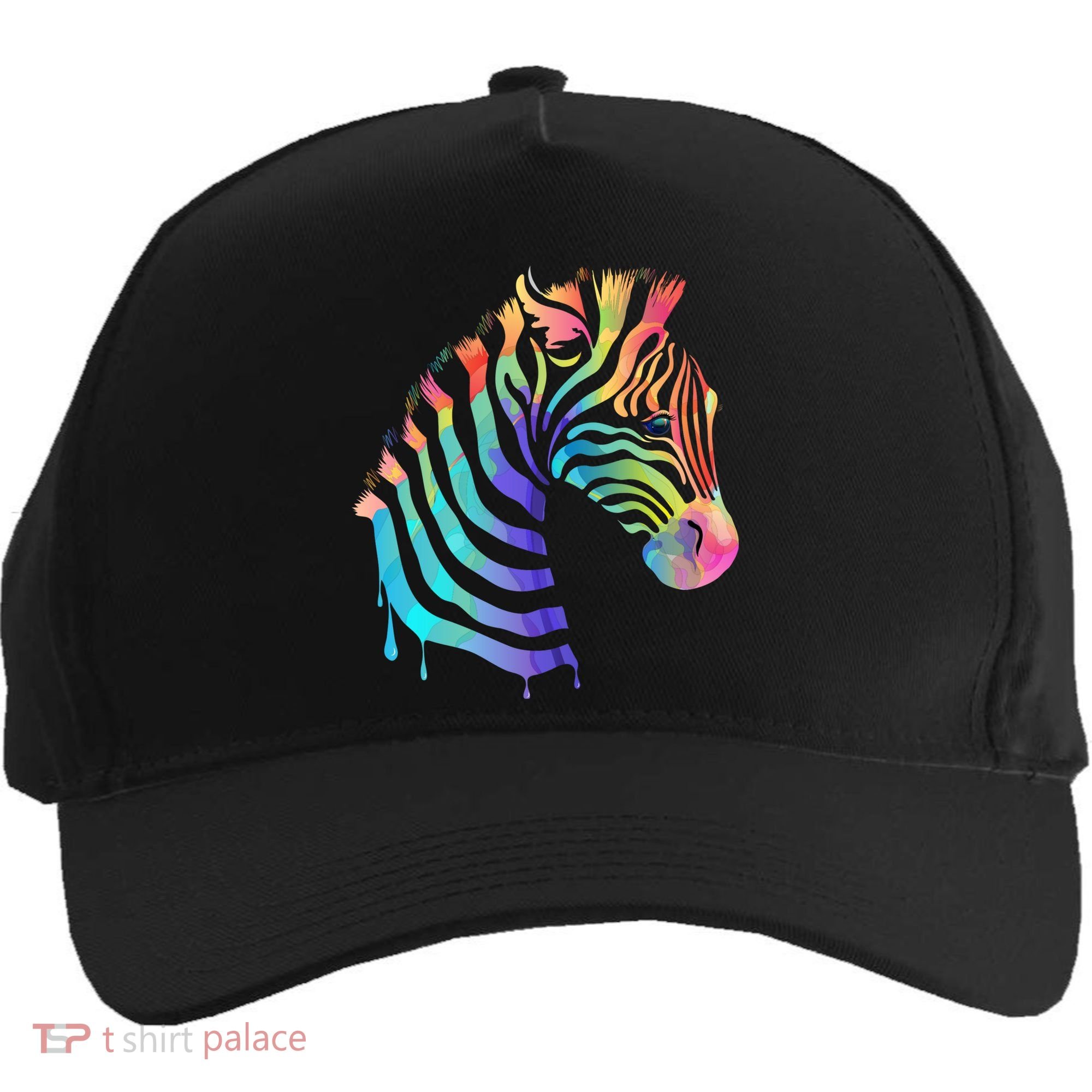 Zebra Neon Five-Panel Snapback Cap