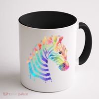 Zebra Neon Coffee Mug thumb 1