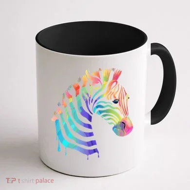 Zebra Neon Coffee Mug back