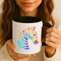 Zebra Neon Coffee Mug thumb 3