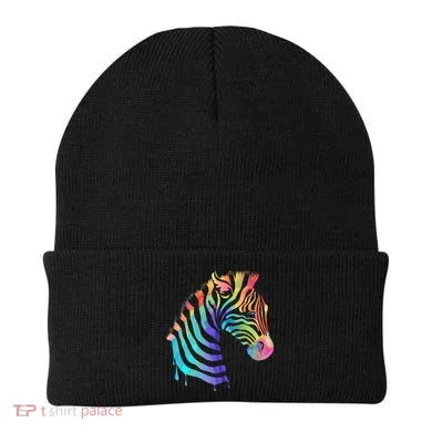 Zebra Neon Beanie
