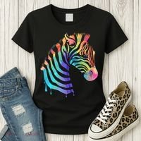 Zebra Neon Women's T-Shirt thumb 3