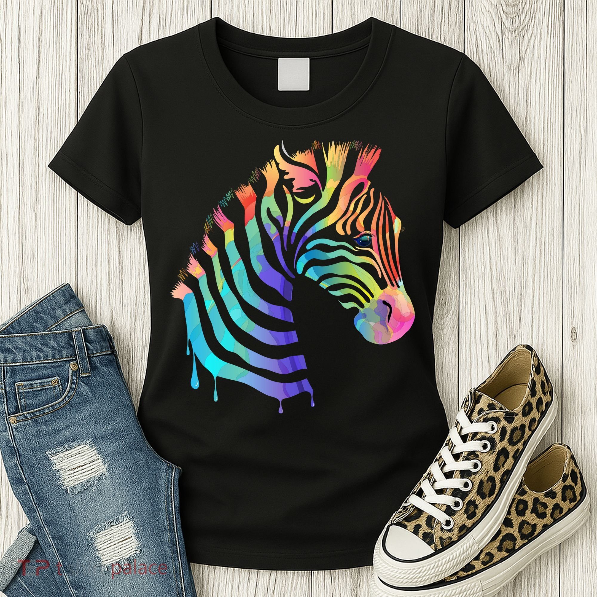 Zebra Neon Women's T-Shirt