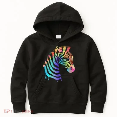 Zebra Neon Kids Hoodie