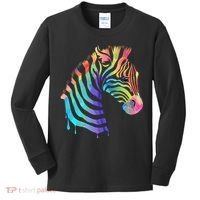 Zebra Neon Kids Long Sleeve Shirt thumb 0