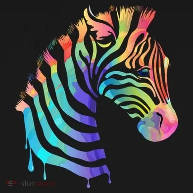 Zebra Neon Kids Tie-Dye T-Shirt