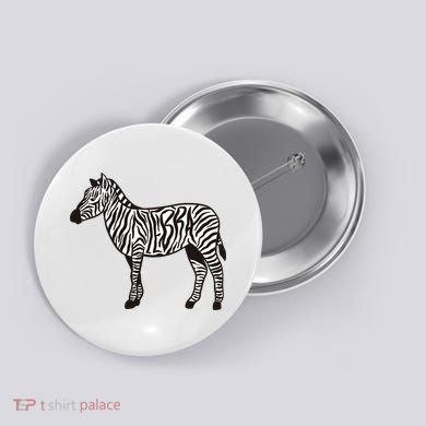 Zebra Stripes Animal Button