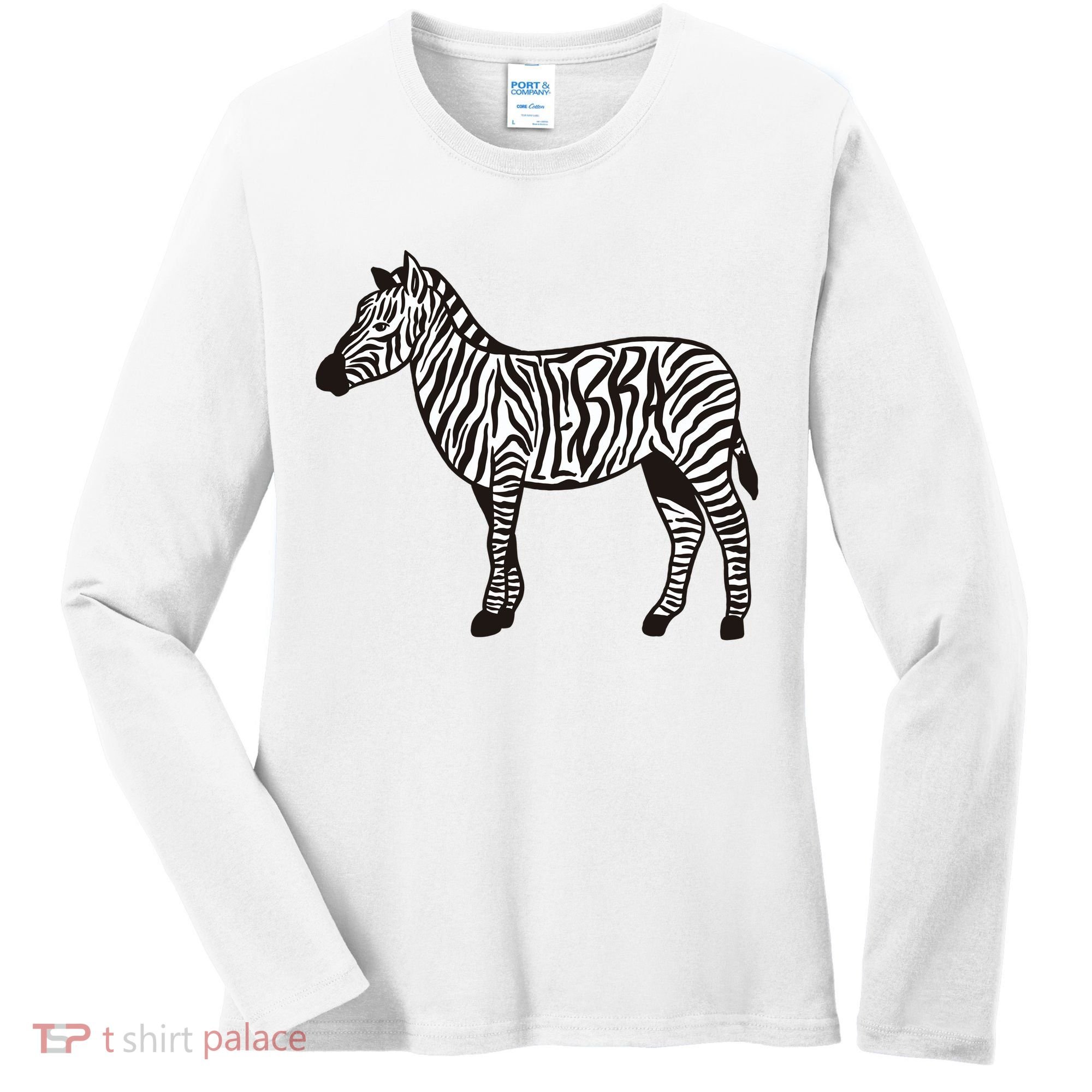 Zebra Stripes Animal Women's Long Sleeve Shirt