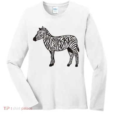 Zebra Stripes Animal Women's Long Sleeve Shirt