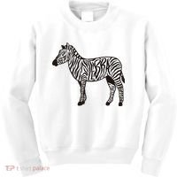 Zebra Stripes Animal Kids Sweatshirt thumb 0