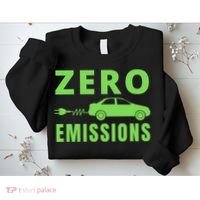 Zero Emissions Funny Electric Car Funny Electric Car Plug Me In E-Car Sweatshirt thumb 2