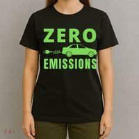 Zero Emissions Funny Electric Car Funny Electric Car Plug Me In E-Car T-Shirt thumb 4