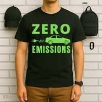 Zero Emissions Funny Electric Car Funny Electric Car Plug Me In E-Car T-Shirt thumb 6