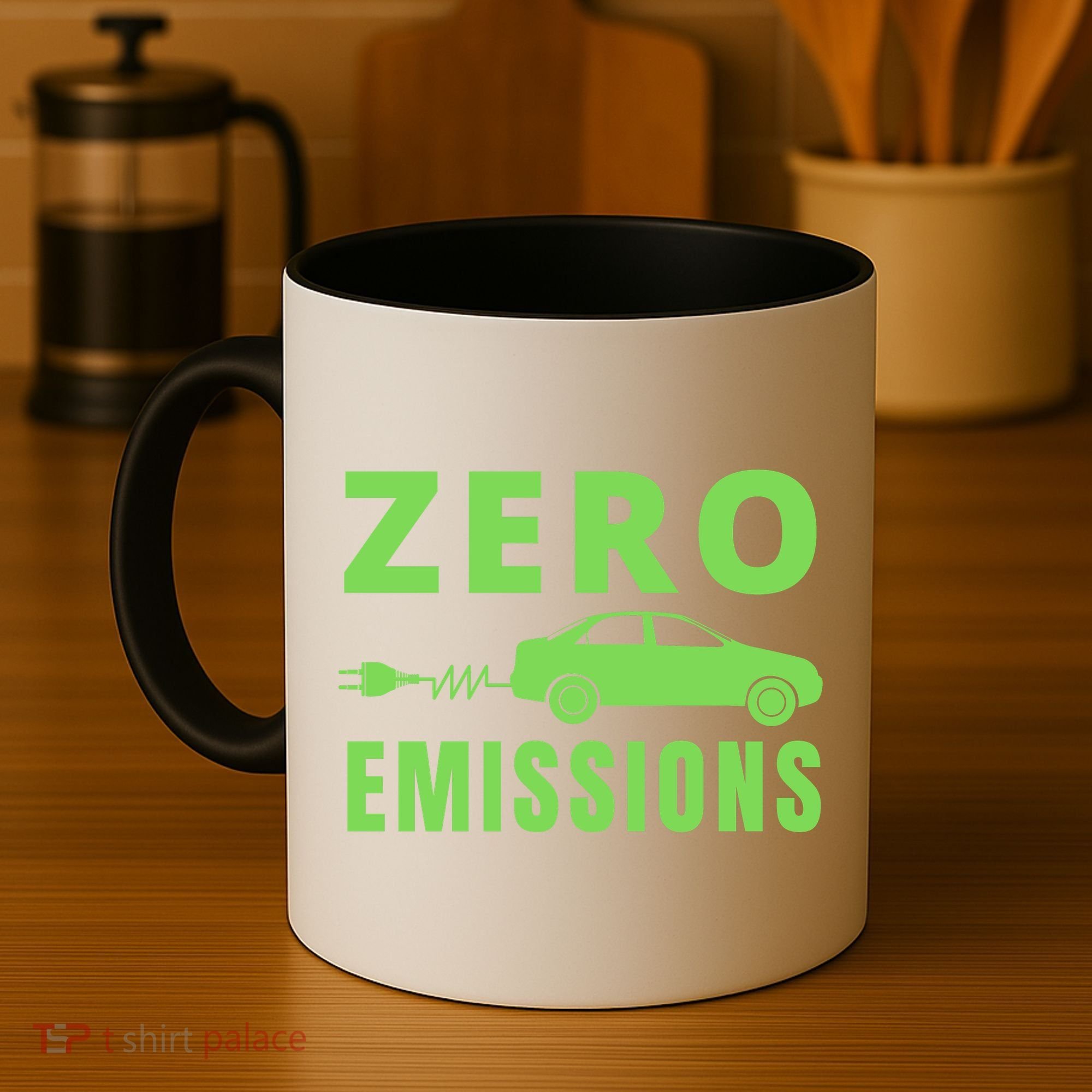 Zero Emissions Funny Electric Car Funny Electric Car Plug Me In E-Car Coffee Mug