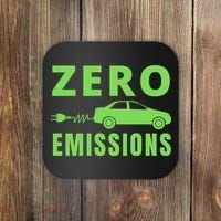 Zero Emissions Funny Electric Car Funny Electric Car Plug Me In E-Car Coaster thumb 0