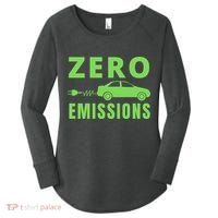 Zero Emissions Funny Electric Car Funny Electric Car Plug Me In E-Car Women's Perfect Tri Tunic Long Sleeve Shirt thumb 0