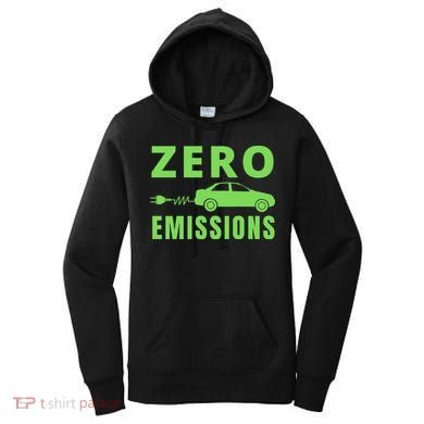 Zero Emissions Funny Electric Car Funny Electric Car Plug Me In E-Car Women's Hoodie