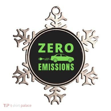 Zero Emissions Funny Electric Car Funny Electric Car Plug Me In E-Car Ornament