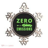 Zero Emissions Funny Electric Car Funny Electric Car Plug Me In E-Car Ornament thumb 0