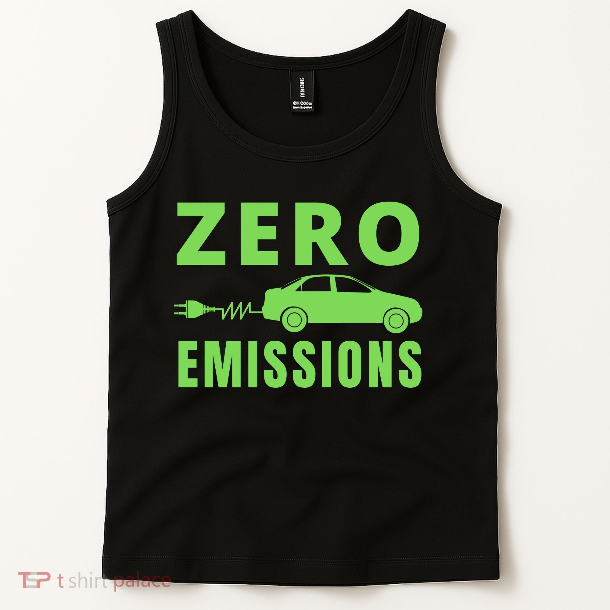 Zero Emissions Funny Electric Car Funny Electric Car Plug Me In E-Car Tank Top