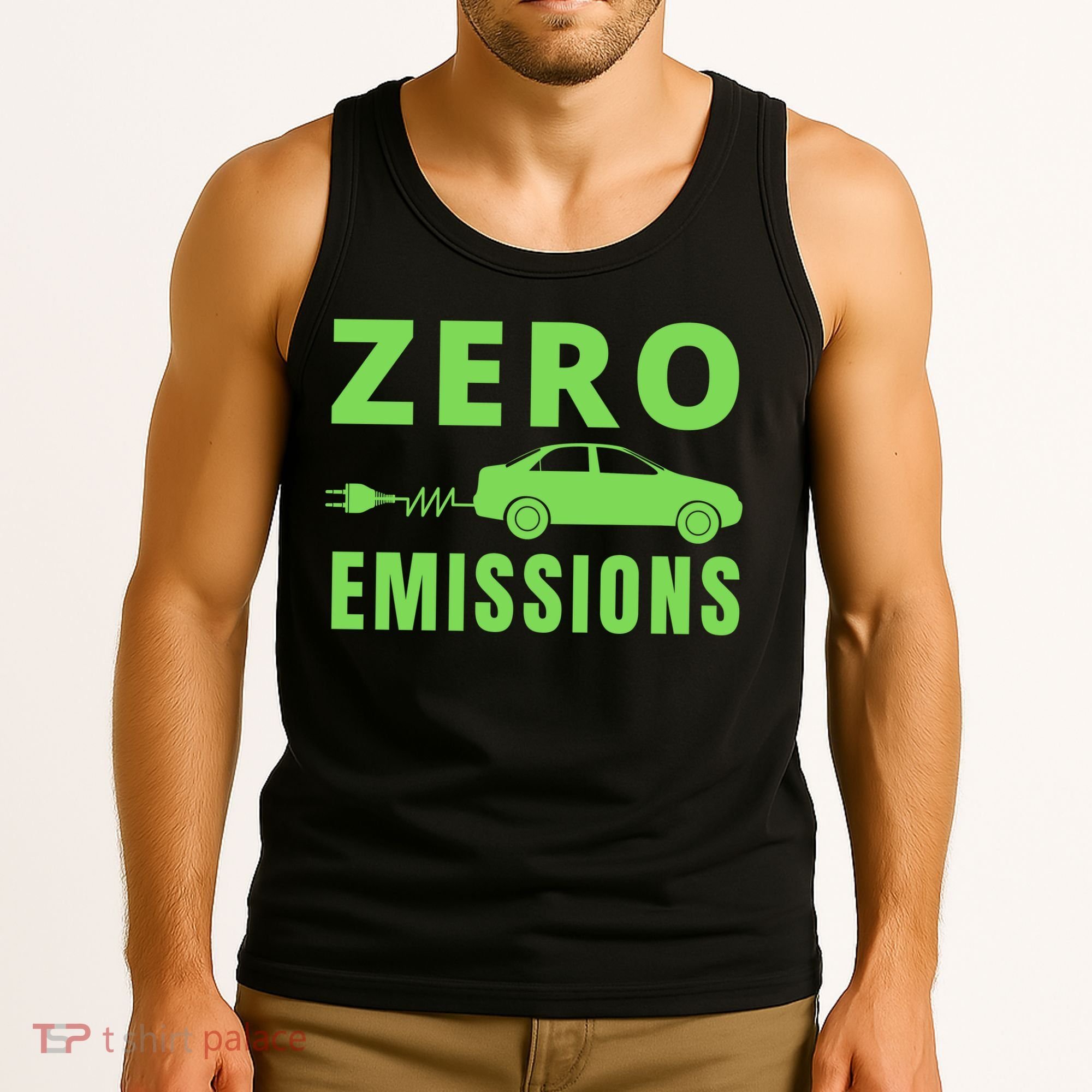 Zero Emissions Funny Electric Car Funny Electric Car Plug Me In E-Car Tank Top