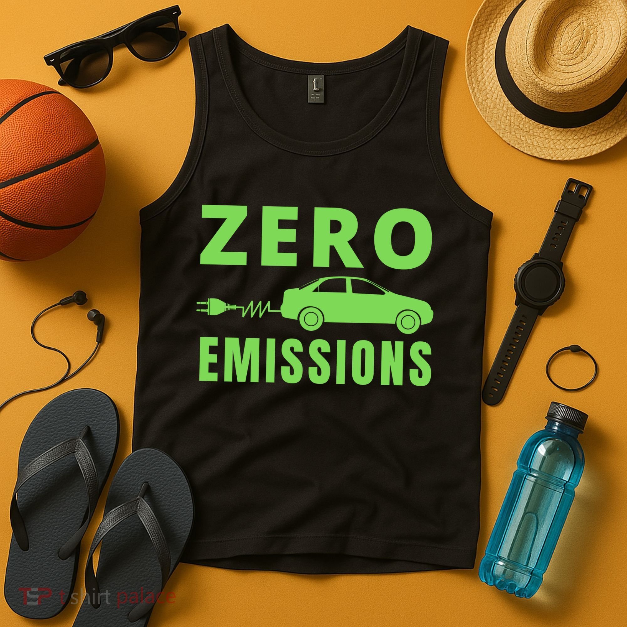 Zero Emissions Funny Electric Car Funny Electric Car Plug Me In E-Car Tank Top