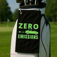 Zero Emissions Funny Electric Car Funny Electric Car Plug Me In E-Car Golf Towel thumb 2